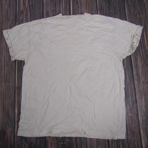 Vintage Pinocchio Shirt Mens Large Safari Animal Print Lion Giraffe Tiger 90s - Picture 4 of 6